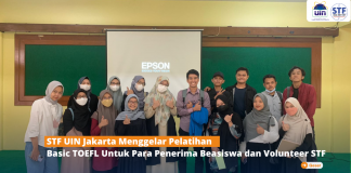 STF UIN Jakarta Menggelar Pelatihan Basic TOEFL untuk Para Penerima Beasiswa dan Volunteer STF