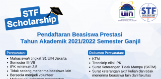 Beasiswa Prestasi STF Semester Ganjil 2022 Dibuka Kembali!