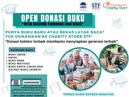 Punya buku baru atau bekas layak baca? Yuk donasikan ke Charity Store STF