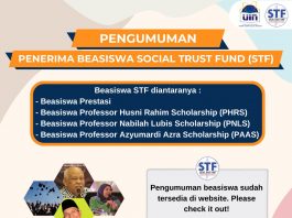 Pengumuman Penerima Beasiswa Social Trust Fund (STF) Tahun Akademik 2022 Semester Ganjil