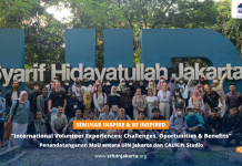 Social Trust Fund (STF) UIN Jakarta sukses menggelar Seminar Internasional “Inspire and be Inspired” dan Penandatanganan MoU antara UIN Jakarta dan CAUKIN Studio