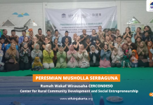 Peresmian Musholla Serbaguna di Rumah Wakaf Wirausaha