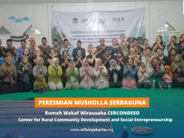 Peresmian Musholla Serbaguna di Rumah Wakaf Wirausaha