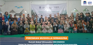 Peresmian Musholla Serbaguna di Rumah Wakaf Wirausaha