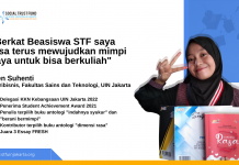 Berkat Beasiswa STF saya bisa terus mewujudkan mimpi saya untuk bisa berkuliah