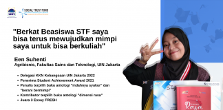 Berkat Beasiswa STF saya bisa terus mewujudkan mimpi saya untuk bisa berkuliah