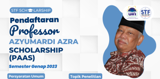 Pendaftaran Professor Azyumardi Azra Scholarship Semester Genap 2023 Kembali dibuka