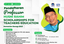 Pendaftaran Professor Husni Rahim Scholarship Semester Genap 2023 Kembali dibuka