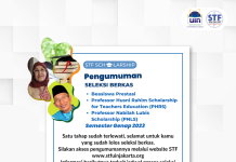 Pengumuman Seleksi Berkas STF Scholarship Tahun Akademik 2023 Semester Genap
