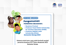 Pengumuman Penerima Beasiswa STF UIN Jakarta Semester Genap Tahun Akademik 2023