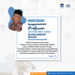 Pengumuman Penerima Professor Azyumardi Azra Scholarship Tahun Akademik 2023 Semester Genap
