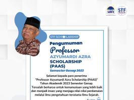 Pengumuman Penerima Professor Azyumardi Azra Scholarship Tahun Akademik 2023 Semester Genap