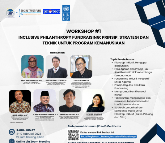 Workshop #1 Inclusive Philanthropy Fundraising: Prinsip, Strategi dan Teknik untuk Program Kemanusiaan