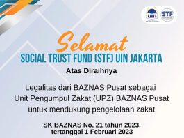 Alhamdulillah STF telah resmi menjadi Unit Pengumpul Zakat (UPZ) BAZNAS Pusat