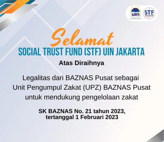 Alhamdulillah STF telah resmi menjadi Unit Pengumpul Zakat (UPZ) BAZNAS Pusat