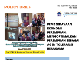 Policy Brief: Pemberdayaan Ekonomi Perempuan: Mengoptimalkan Perempuan Sebagai Agen Toleransi Beragama