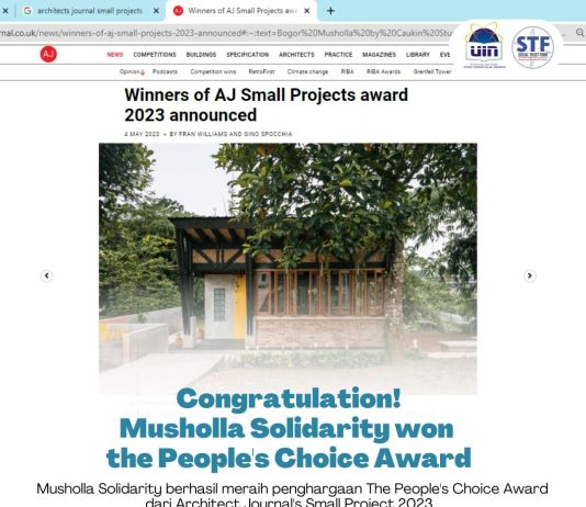 Congratulation! Musholla Solidarity won the People’s Choice Award