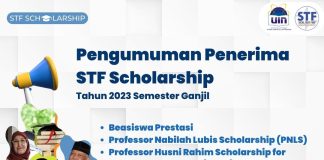 Pengumuman Penerima Beasiswa STF UIN Jakarta Semester Ganjil Tahun Akademik 2023