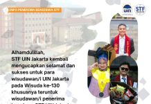 Selamat dan Sukses Wisuda ke 130 Penerima Beasiswa STF UIN Jakarta