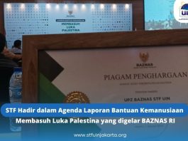 STF Hadir dalam Agenda Laporan Bantuan Kemanusiaan Membasuh Luka Palestina yang digelar BAZNAS RI