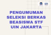 Pengumuman Seleksi Berkas Beasiswa STF Semester Genap Tahun Akademik 2024