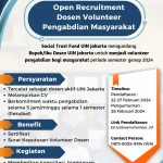 Open Recruitment Dosen Volunteer Pengabdian Masyarakat