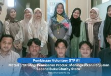 Upaya Peningkatan Penjualan Buku Charity Store, STF Menggelar Pembinaan Strategis Pemasaran Produk