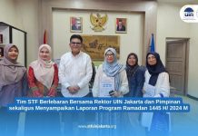 Tim STF Berlebaran Bersama Rektor UIN Jakarta dan Pimpinan sekaligus Menyampaikan Laporan Program Ramadan 1445 H/ 2024 M
