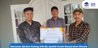Santunan Qurban Kaleng UIN-QU Syahid Untuk Masyarakat Dhuafa