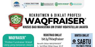 Rekrutmen dan Diklat Profesi WAQFRAISER® oleh Social Trust Fund UIN Jakarta
