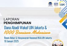 Penghimpunan Dana Abadi Wakaf UIN Jakarta & 1000 Beasiswa Mahasiswa – Reuni Akbar & Munas IKALUIN Jakarta