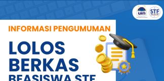 Informasi Pengumuman Lolos Berkas Beasiswa STF Semester Genap 2025