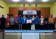 Penyerahan Beasiswa STF UIN Jakarta: Dorong Mahasiswa Terus Berkarya dan Berkontribusi Lewat Kevolunteeran