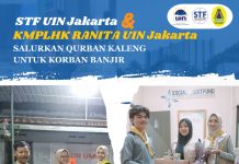 STF UIN Jakarta Donasikan 300 Kaleng Daging untuk Korban Banjir