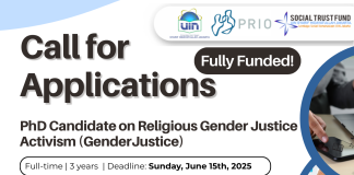 Panggilan Aplikasi Terbuka: PhD Candidate dalam Studi Aktivisme Keadilan Gender Berbasis Agama (GenderJustice)