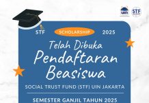 Pendaftaran Beasiswa STF UIN Jakarta Semester Ganjil Resmi Dibuka!