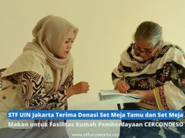 STF UIN Jakarta Terima Donasi Set Meja Tamu dan Set Meja Makan untuk Fasilitas Rumah Pemberdayaan CERCONDESO