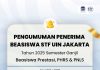 Pengumuman Hasil Seleksi Beasiswa STF UIN Jakarta Semester Ganjil 2025