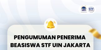 Pengumuman Hasil Seleksi Beasiswa STF UIN Jakarta Semester Ganjil 2025