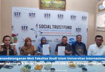 Penandatanganan MoU Fakultas Studi Islam Universitas Internasional Islam Indonesia & Social Trust Fund (STF) UIN Syarif Hidayatullah Jakarta tentang Kolaborasi Pendidikan, Penelitian, dan Pengabdian Kepada Masyarakat