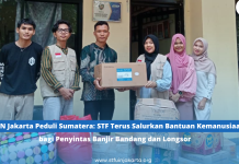 UIN Jakarta Peduli Sumatera: STF Terus Salurkan Bantuan Kemanusiaan bagi Penyintas Banjir Bandang dan Longsor
