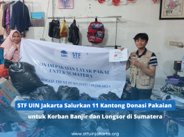 STF UIN Jakarta Salurkan 11 Kantong Donasi Pakaian untuk Korban Banjir dan Longsor di Sumatera