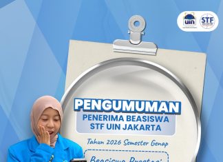 Pengumuman Penerima Beasiswa STF UIN Jakarta Semester Genap 2026