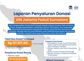 UIN Jakarta Salurkan Donasi Rp117 Juta untuk Korban Bencana di Sumatera