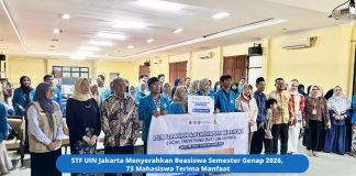 STF UIN Jakarta Menyerahkan Beasiswa Semester Genap 2026, 73 Mahasiswa Terima Manfaat