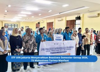 STF UIN Jakarta Menyerahkan Beasiswa Semester Genap 2026, 73 Mahasiswa Terima Manfaat