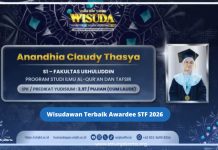 Awardee STF Raih Predikat Wisudawan Terbaik UIN Jakarta: Anandhi Claudy Tasya Buktikan Prestasi dan Kebermanfaatan Bisa Berjalan Bersama