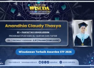 Awardee STF Raih Predikat Wisudawan Terbaik UIN Jakarta: Anandhi Claudy Tasya Buktikan Prestasi dan Kebermanfaatan Bisa Berjalan Bersama