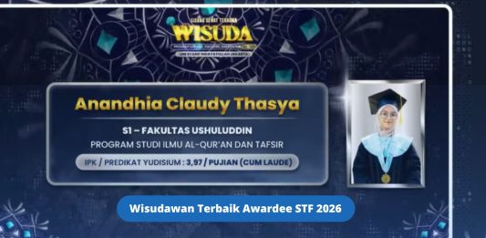 Awardee STF Raih Predikat Wisudawan Terbaik UIN Jakarta: Anandhi Claudy Tasya Buktikan Prestasi dan Kebermanfaatan Bisa Berjalan Bersama