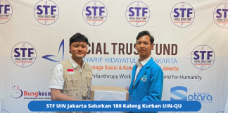 STF UIN Jakarta Salurkan 180 Kaleng Kurban UIN-QU ke Enam Desa Lokasi KKN